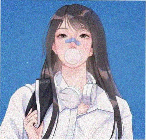 影迷头像：水墨风格的撑伞人物剪影